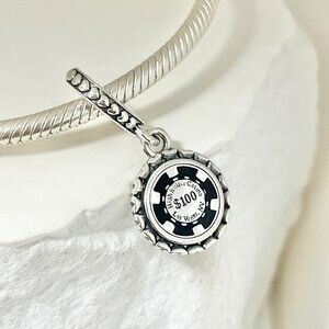 Pandora Las Vegas Casino chip Dangle S925 Silver Charm